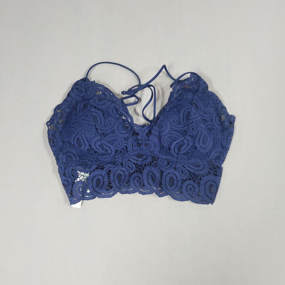 PINK by Victoria Secret Lace Bralette Size M Navy Blue